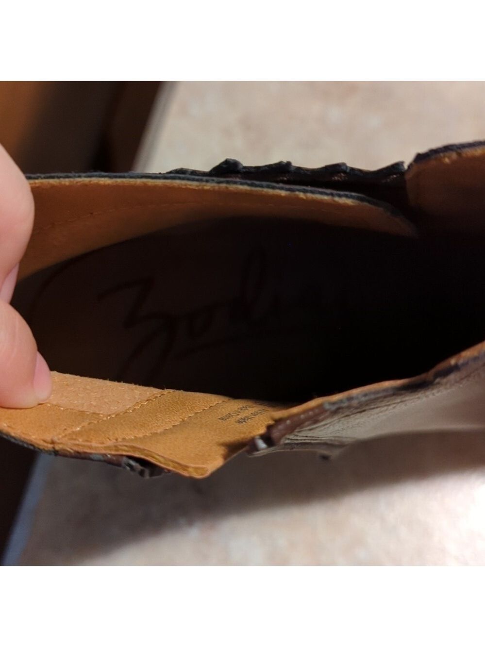 Zodiac Brown Wedge Ankle Boots Women's Size 10 - Picture 10 of 13